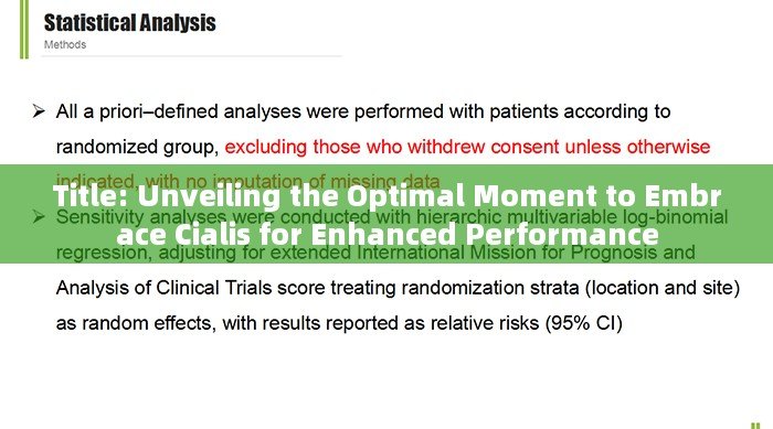 Title: Unveiling the Optimal Moment to Embrace Cialis for Enhanced Performance