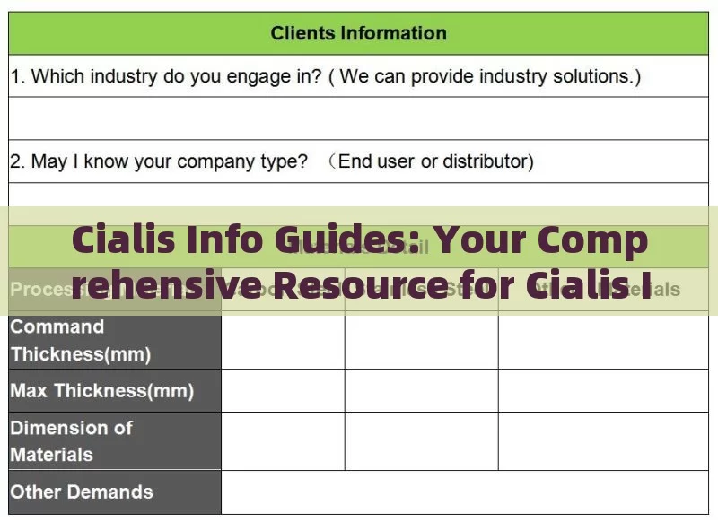 Cialis Info Guides: Your Comprehensive Resource for Cialis Information