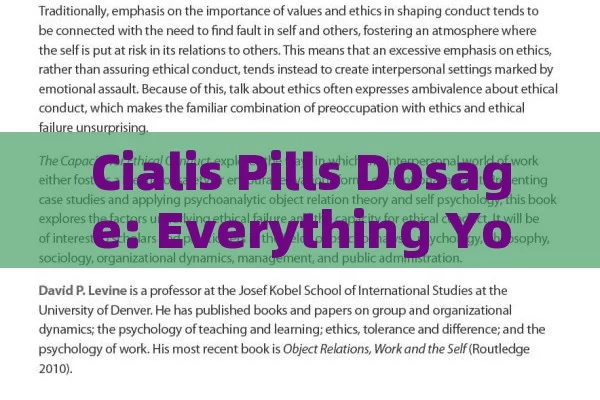 Cialis Pills Dosage: Everything You Need to Know, Cialis Pills Dosage: A Comprehensive Guide